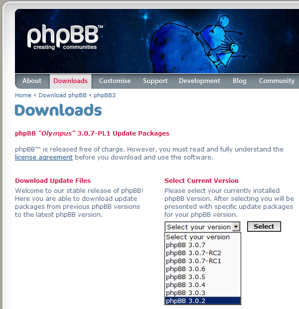  ,   phpBB :: phpbb.com/downloads/olympus.php?update=1 ::